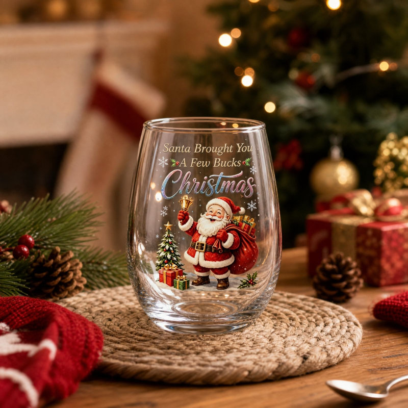 Tasse à œufs imprimée à double face pour décoration de Noël, A
