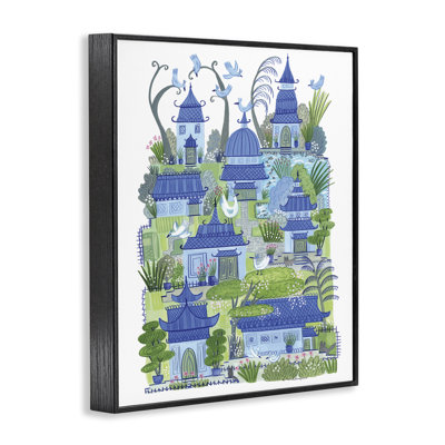 Giclée de charmants bâtiments de village, conception de Kay Widdowson
