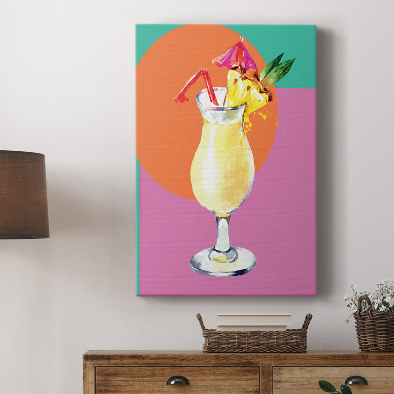 Pina Colada - Cavas enveloppés de galerie, H 18 po x l 12 po