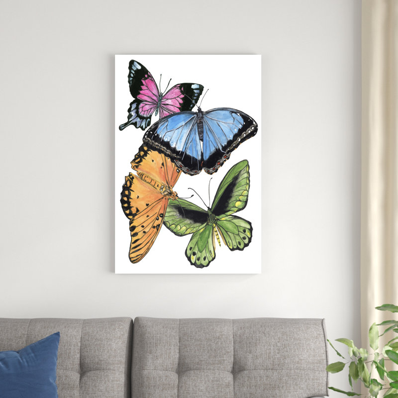Échantillons de papillons III, H 36 po x l 24 po x P 1,25 po