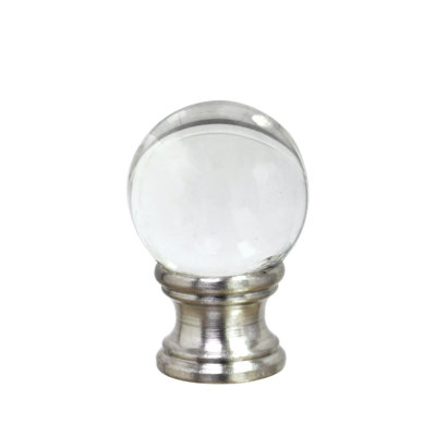 Clear Glass Ball Lamp Finial