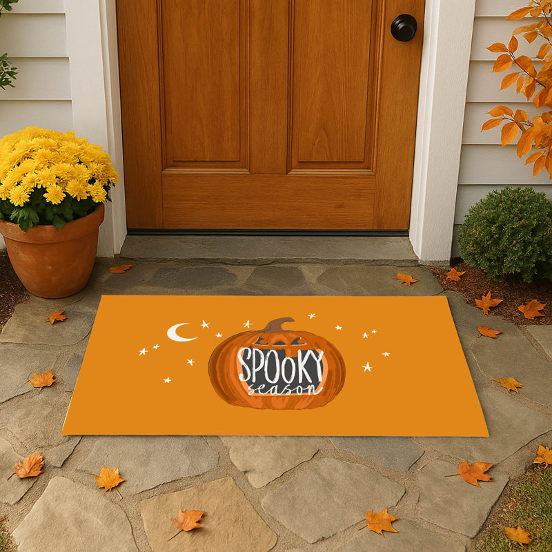 Tapis d'entrée Spooky Season, Orange, L 17 po x L 24 po