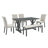 6-Piece Retro Rectangular Dining Table Set-1685954319