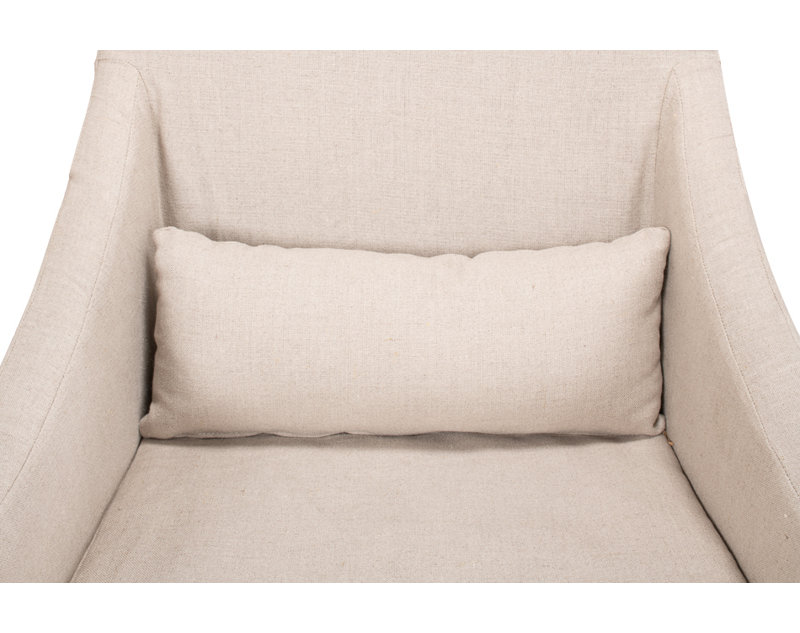 Brera Upholstered Arm Chair, Ivory