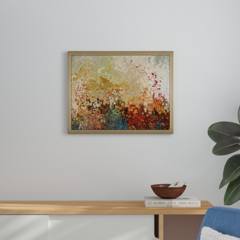 " Wherever You Go. Joshua 1:9 " by Mark Lawrence, 21.5" H x 27.5" W x 0.75" D, Champagne Framed