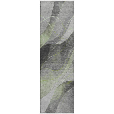 Premium Machine Washable Slesnick AMF1668 Swirls Rug