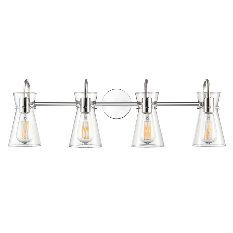 Meuble-lavabo 4 lumières Allisha de 30,75 po de largeur - nickel poli