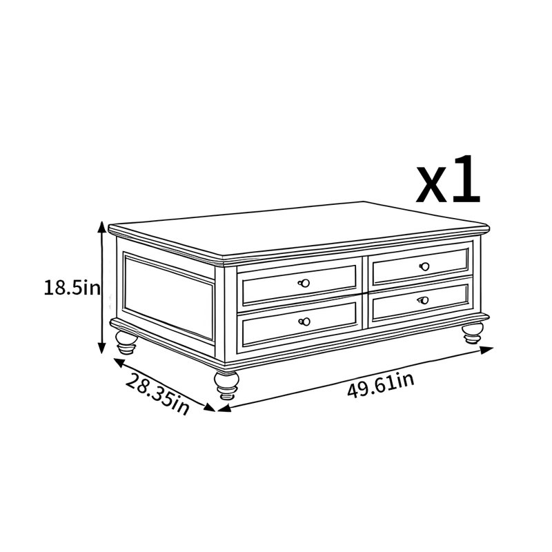 Table basse de style américain