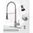 Single Handle Pull Down Kitchen Faucet with Soap Dispenser in Brushed Nickel-103495820