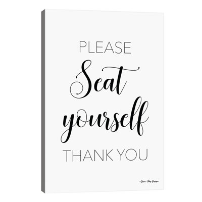 Please Seat Yourself - Wrapped Canvas Print