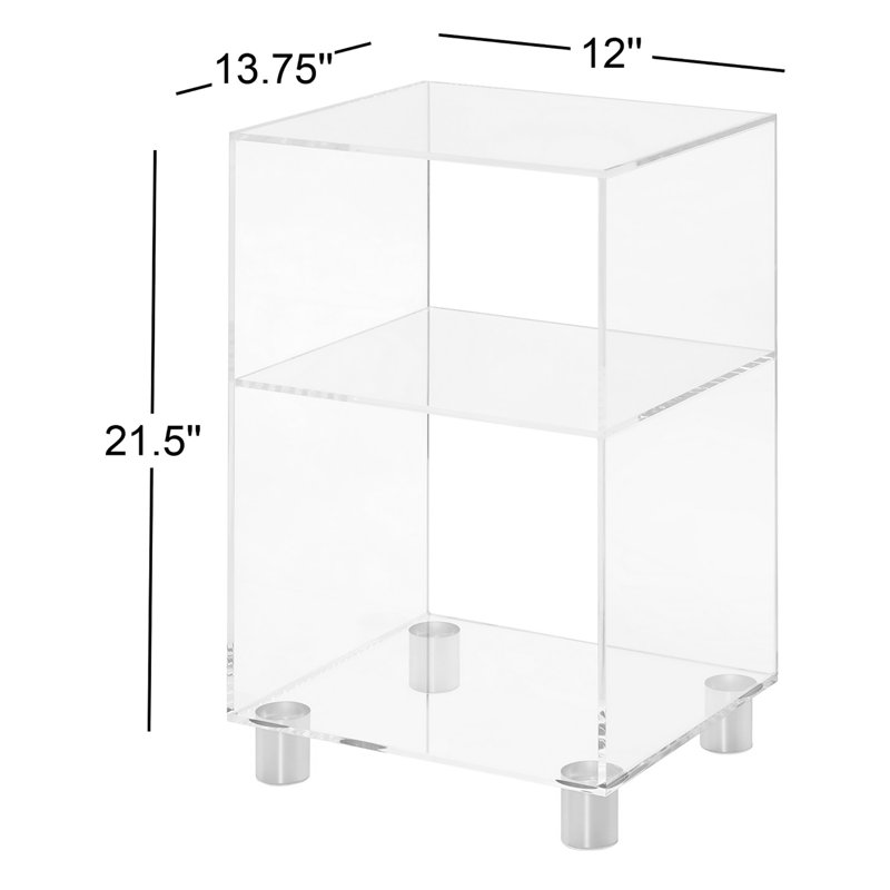 Table de bout rectangulaire à 2 tablettes Manns