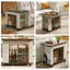 Table basse pliante Ansel, table de bout latérale avec plateau extensible, rangement double-face et roulettes verrouillables