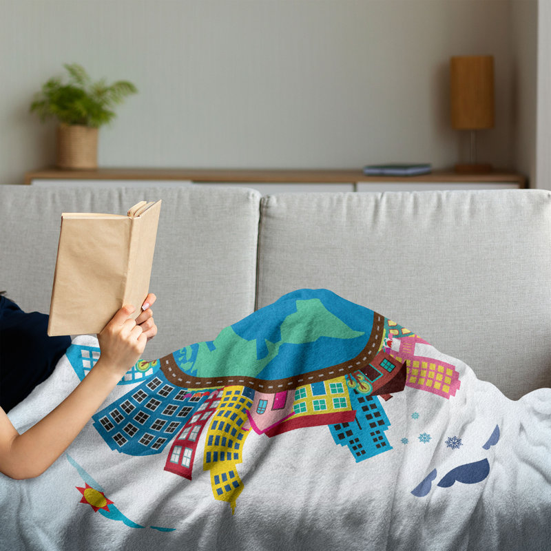 Hand Woven Throw Blanket, 50" x 70"