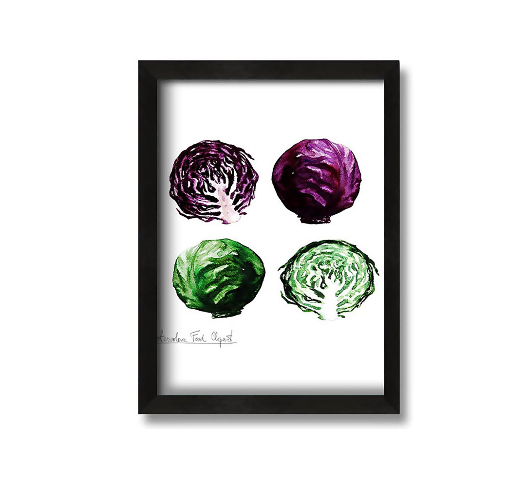 Gerahmtes Leinwandbild Red And Green Cabbage