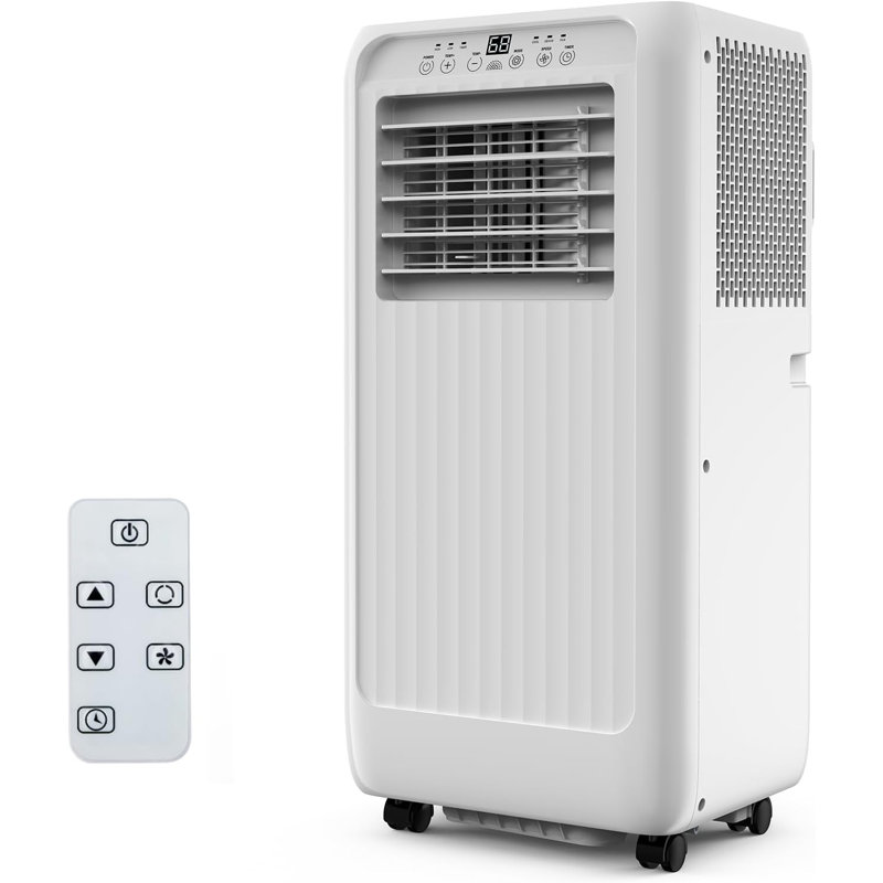 Climatiseur portatif 10 000 BTU - climatiseur 3-en-1 avec purificateur d'air, refroidissement écoénergétique silencieux, télécommande, minuterie 24H - Refroidit les pièces jusqu'à 450 pieds carrés - Climatiseur mobile