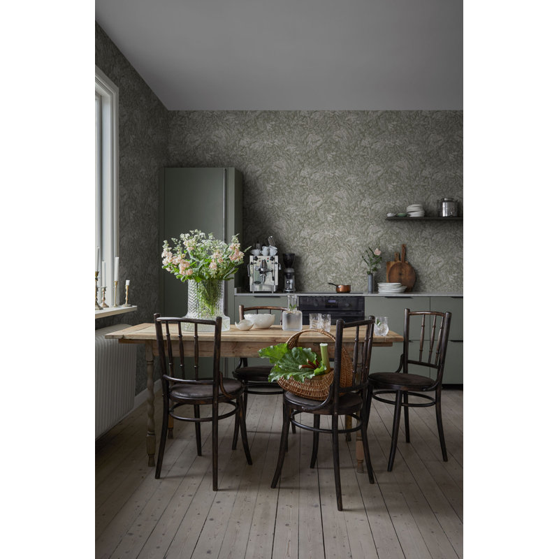 Kolonin Floral Wallpaper Roll, Sage Green