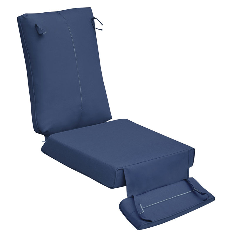Coussin de chaise inclinable d'extérieur 5,5 po, bleu marine, Bleu