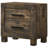 Rustic Brown 2-Drawer Nightstand