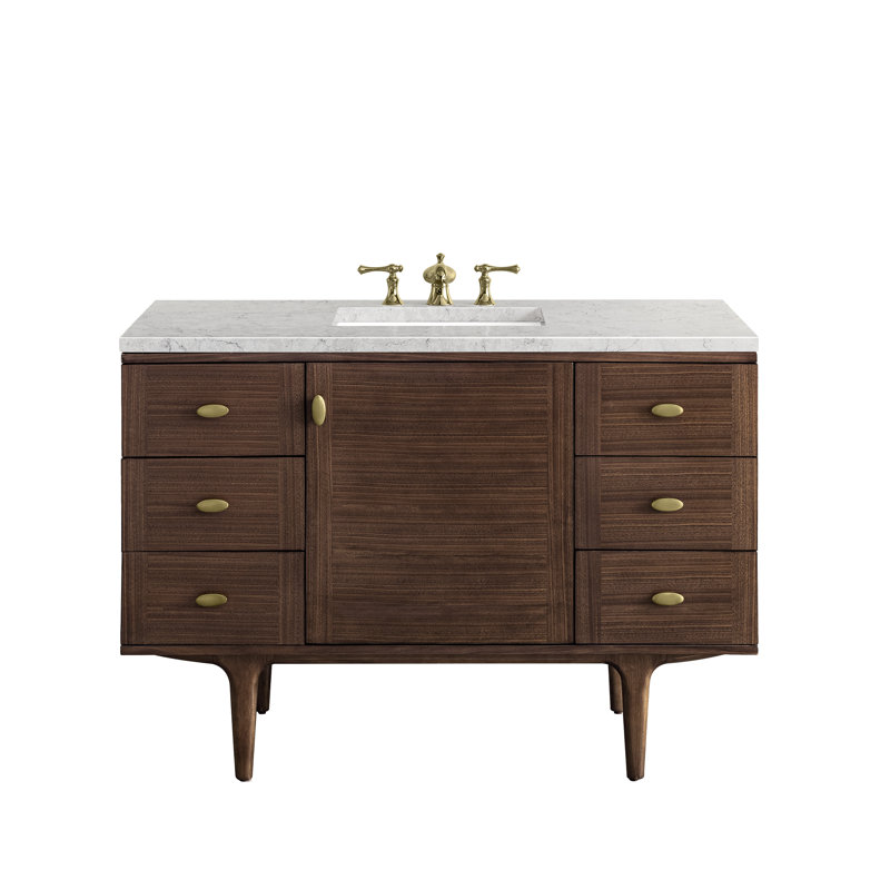 Amberly 48'' W Single Vanity, Eternal Jasmine Pearl, 8" Widespread