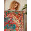 Tapis antibactérien 100% coton de qualité supérieure (4 pi x 6 pi) de qualité supérieure, 1,3 lb / pi² | Dessous en PVC antidérapant, hauteur des poils: 0,4 po | Lavable à la machine, crème et rouge et orange et bleu et noir | Durable et élégant pour n'importe quelle pièce-112936400