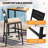 2 - Person Metal Patio Dining Set With Rectangular Bar Table , Cushions Included-1528821867-1528821856