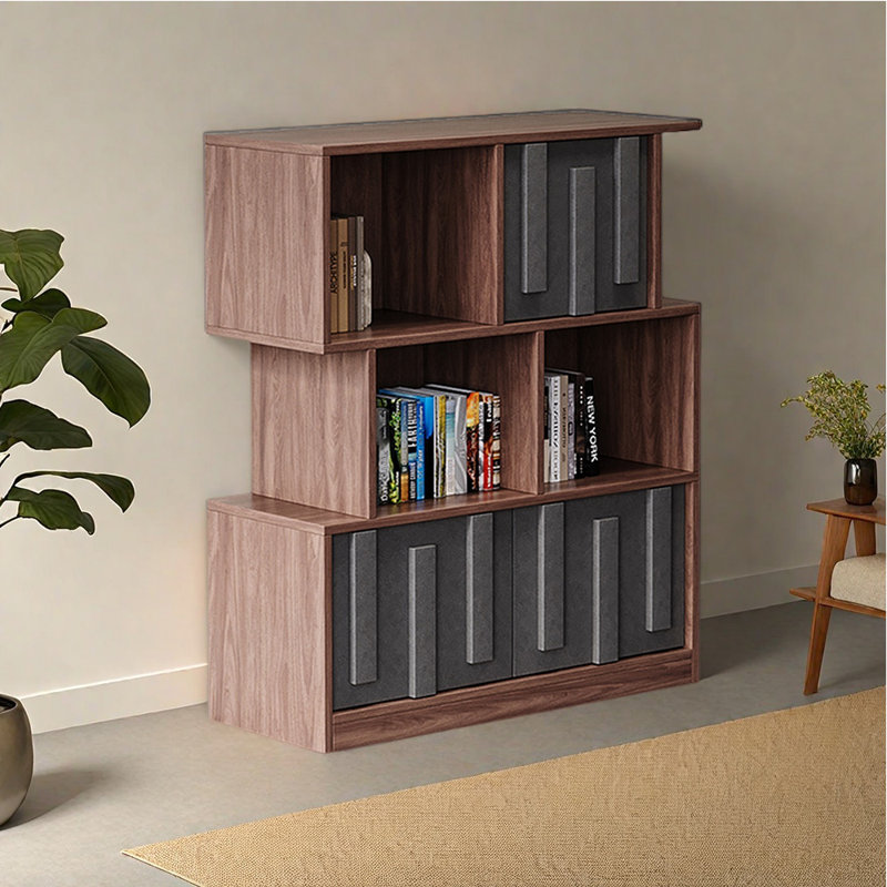 Majed, (2 tablettes) H 43,31 po x l 31,5 po x P 13,78 po, Brun