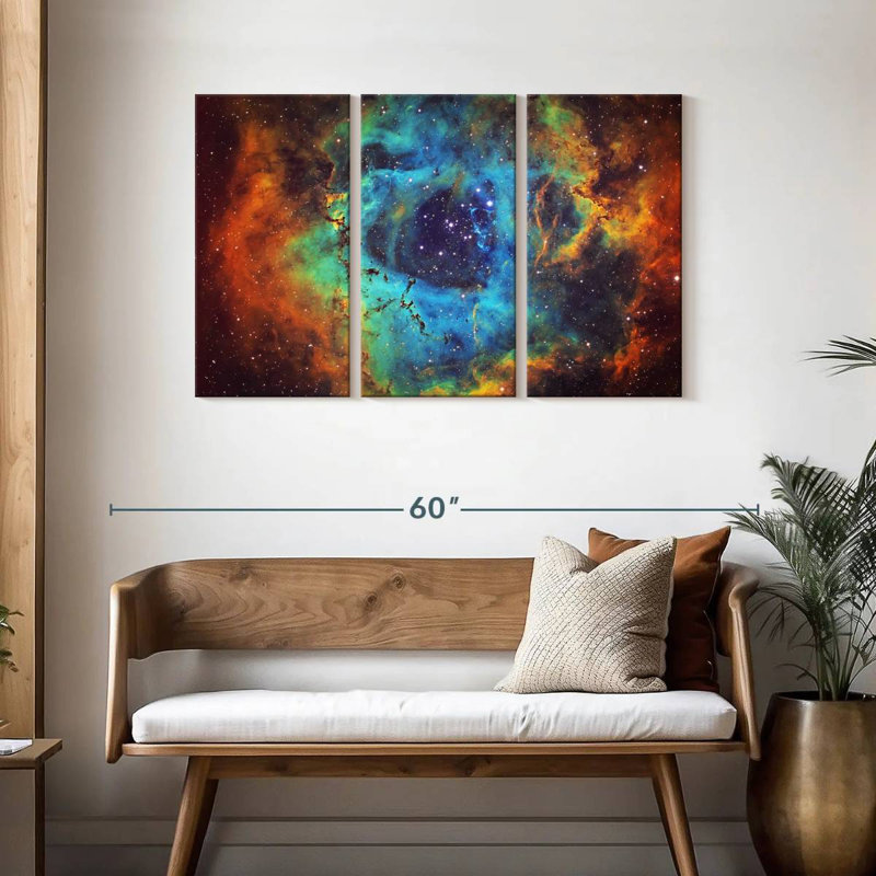 Oberle Cosmic Rosette Nebula, 28" H x 45" W