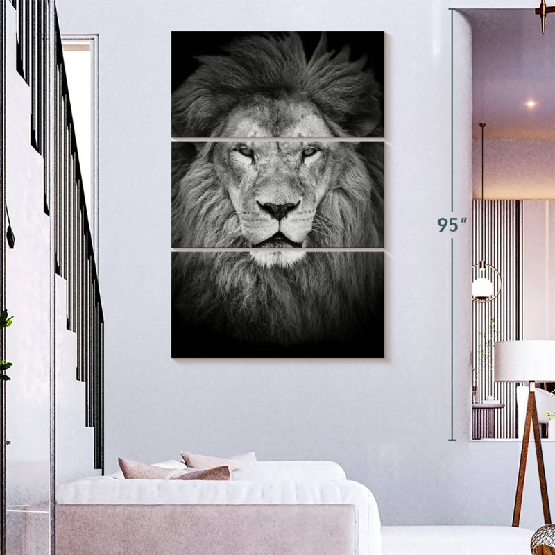 Brampt Alpha Lion Head, 74" H x 48" W