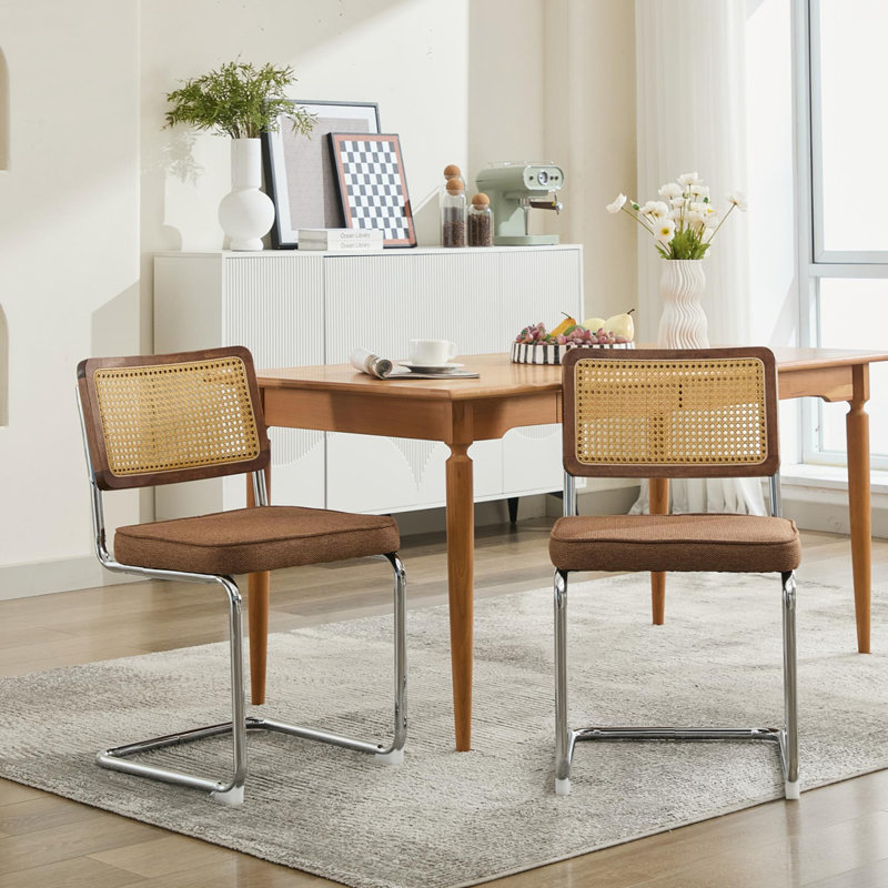 Chaises de salle à manger Mid-Century, Brun
