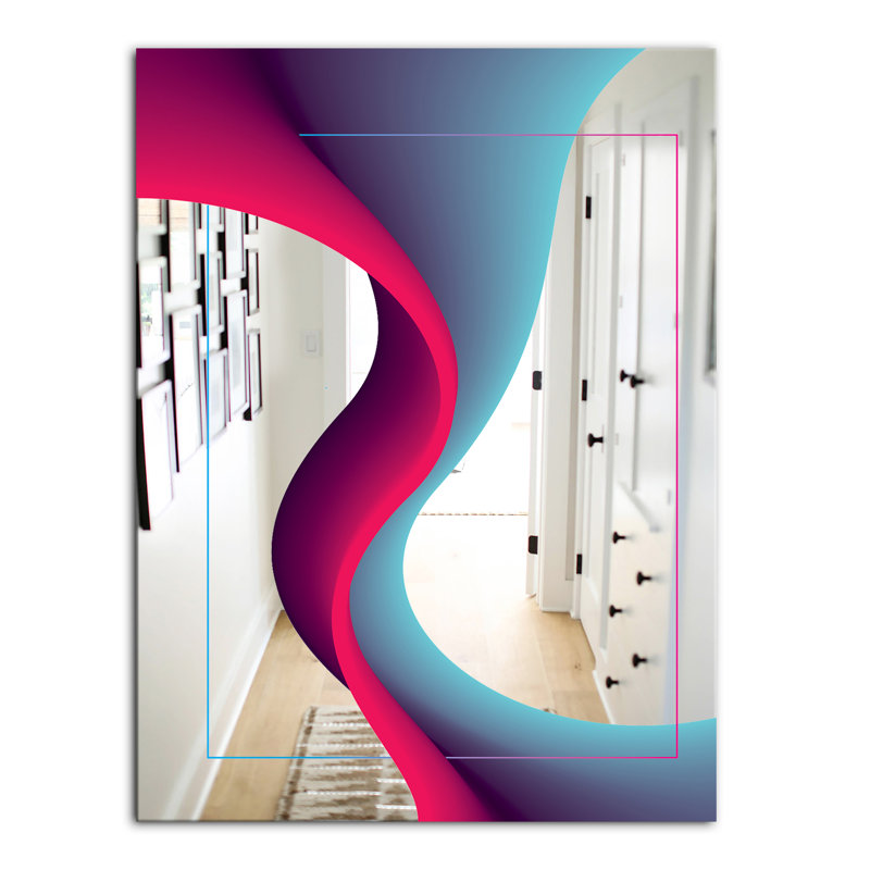 Miroir mural Nebulous Waves 4, 24" W x 32" H