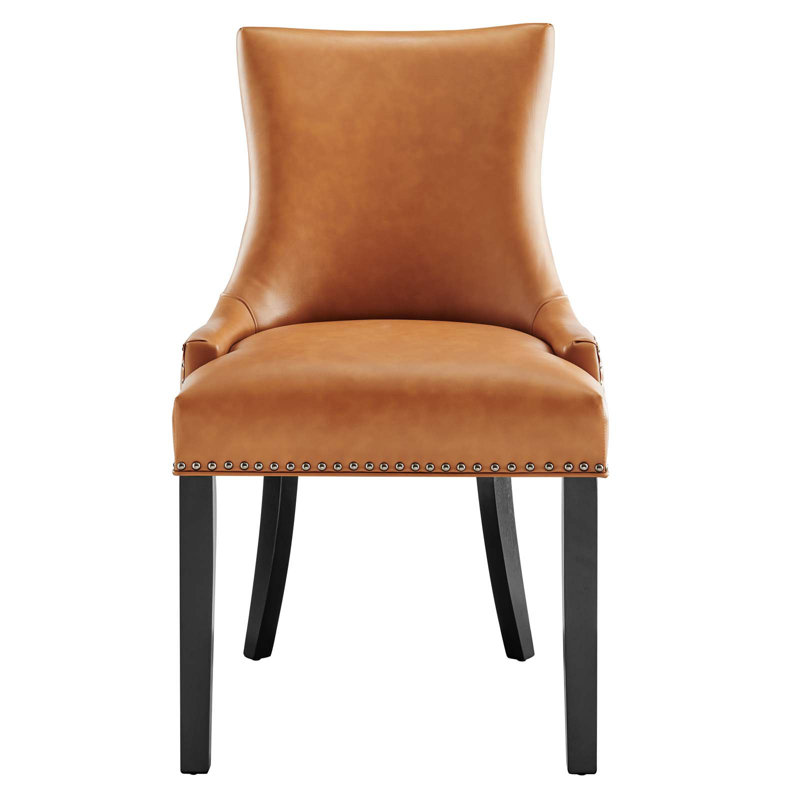 Marquis Vegan Leather Dining Chair, Tan, 1