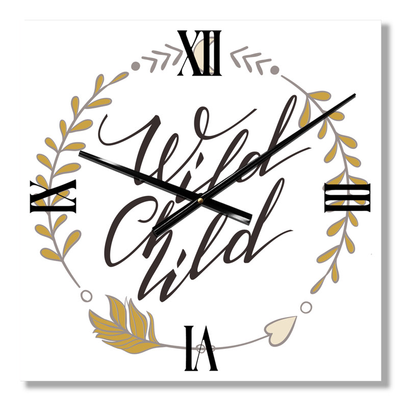 Wild Child - Horloge murale traditionnelle, Médium
