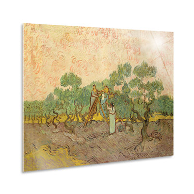 Women Picking Olives by Vincent Van Gogh - Unframed Painting