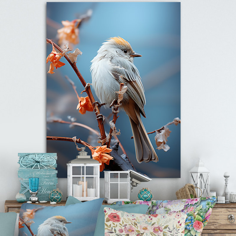 «Bird Ethereal Roost I» sur toile, H 32 po x l 16 po x P 1 po, Toile tendue