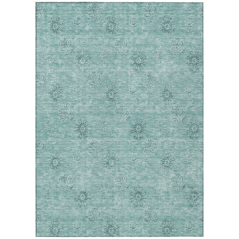 Leis Floral Indoor Rug, Rectangle 9' x 12'