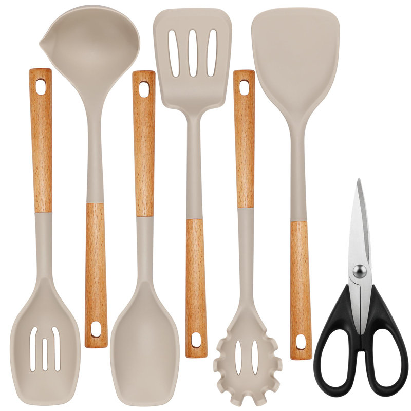 Ensemble d'ustensiles en silicone Wuyi, Kaki
