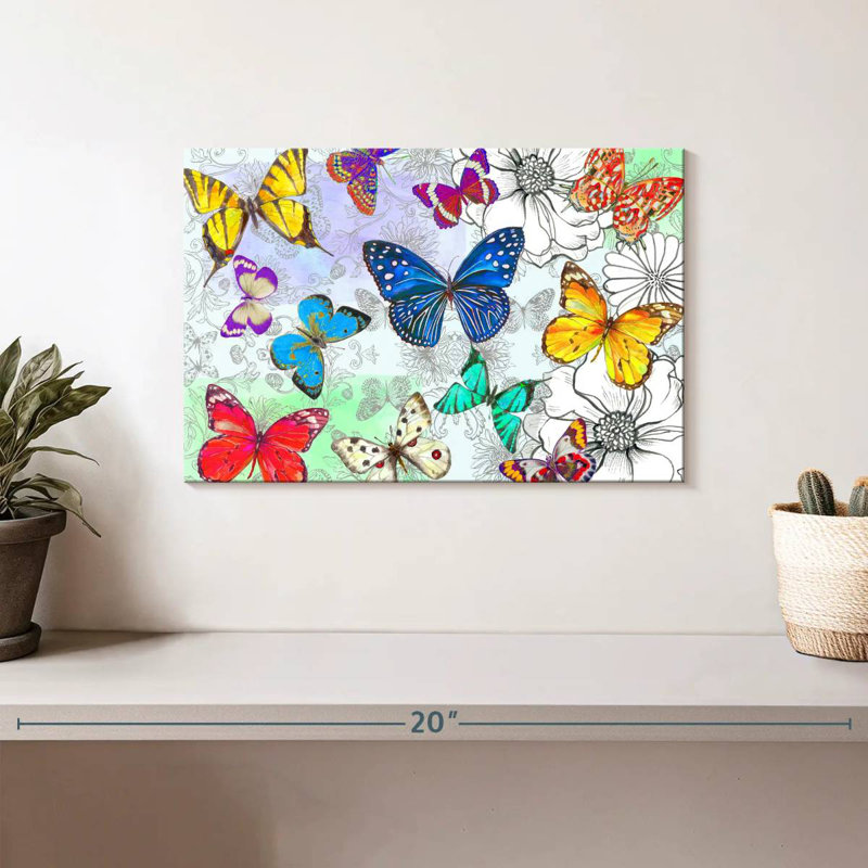 Papillons à fleurs Brampt, H 8 po x l 12 po