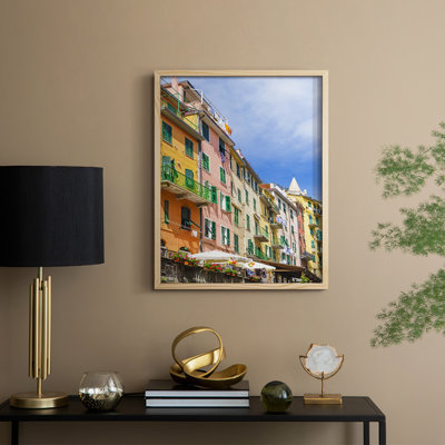 Reproduction encadrée Cinque Terre - bois massif