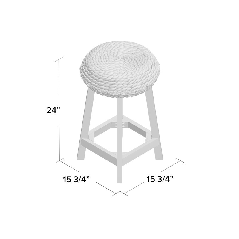 Kimbolton Counter Stool with Solid Wood Frame, Counter Stool (24" Seat Height)