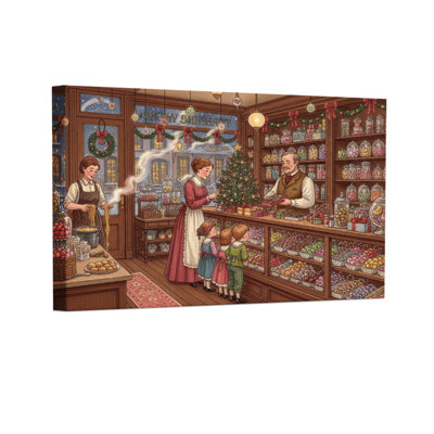 Ensemble de 3 impressions sur toile de Noël