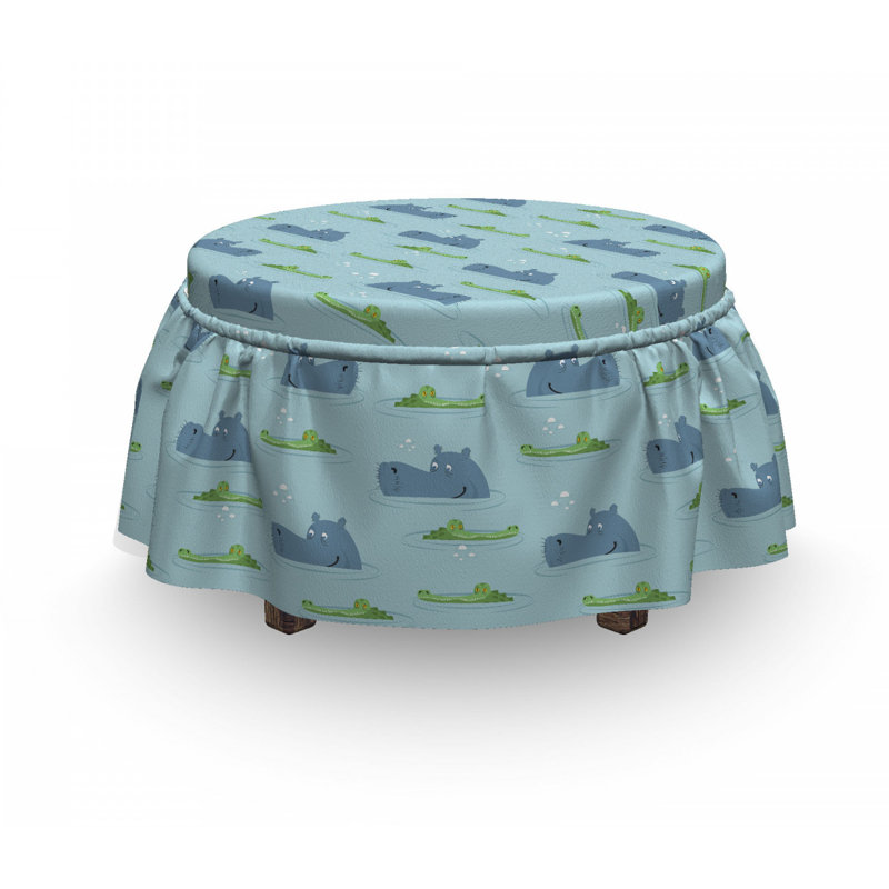 Housse pour en repose-piedss d’eau hippopotame crocodile