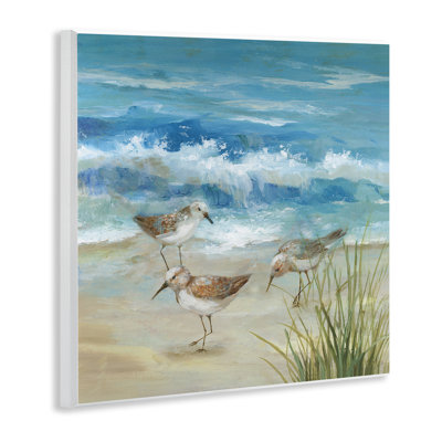Plaque murale «Beach Sandpiper Gathering» par Nan
