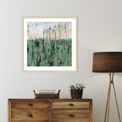 «Through the Grass I» par Ethan Harper, reproduction d'art murale en bois encadrée