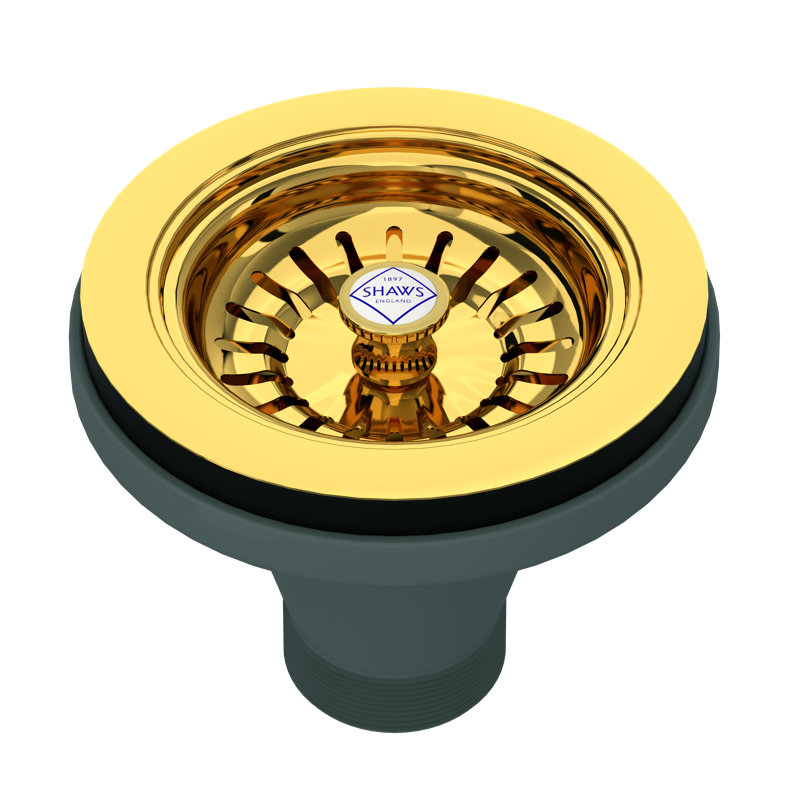 Basket Strainer, Unlacquered Brass