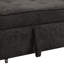 Canapé modulaire réversible en L de 104,5 po à 3 places, canapé-lit escamotable avec méridienne de rangement et 2 tabourets de mobilier de salon, gris anthracite