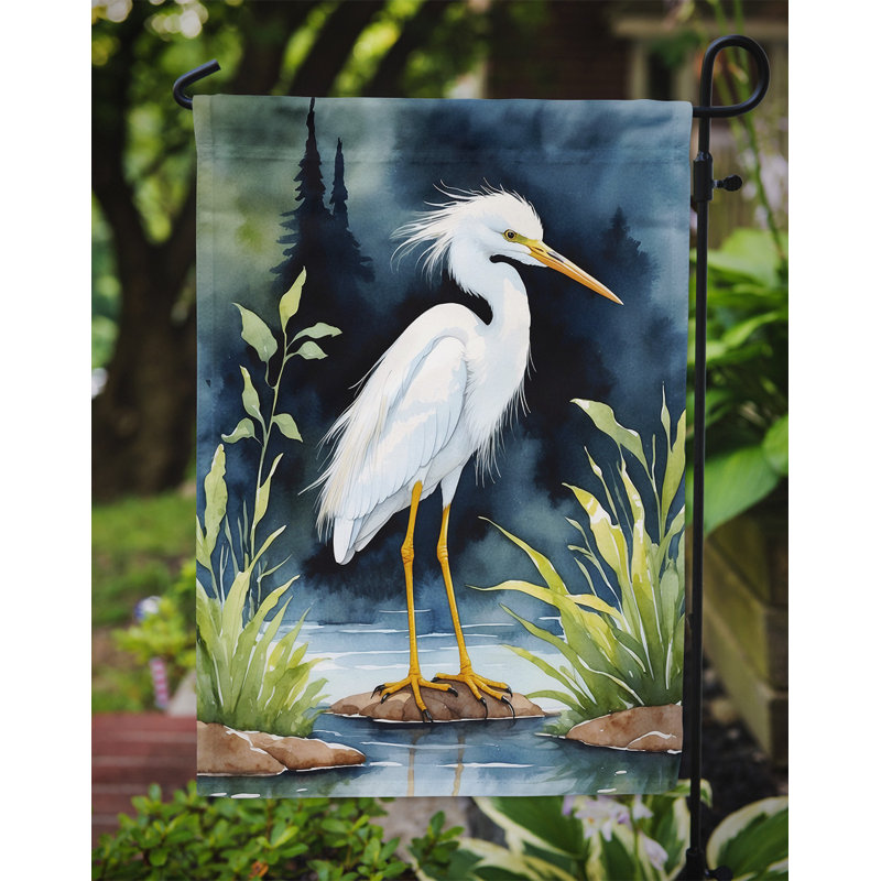Drapeau de jardin Surfbird Bird, Aigrette des neiges