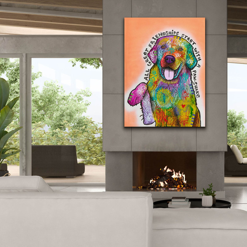 «Shake» par Dean Russo, art mural sur toile, H 54 po x l 40 po x P 1,5 po