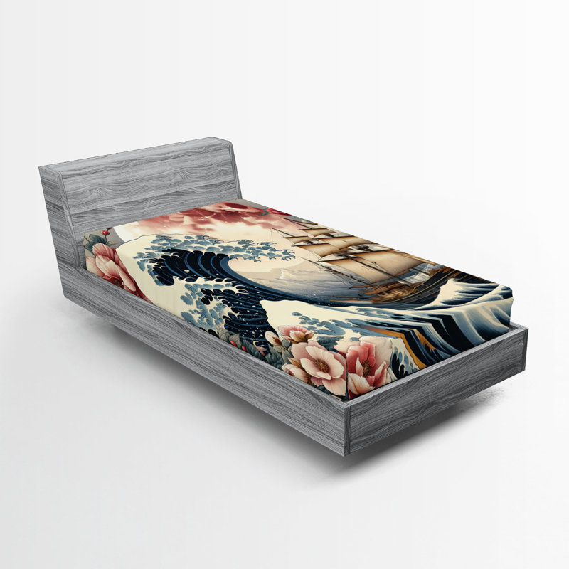 Microfiber Floral Fitted Sheet, Twin XL Fitted Sheet
