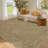 Farmhouse Scalloped Rug Washable Rug with Non Slip TRP Backing, Low Pile Non Shedding Rustic Carpet, Soft Thin Foldable Printed Mat for Living Room Bedroom-660204441-660204447