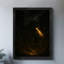 Art encadré noir, fantaisie sombre, cracheur de feu, art rétro, impressions encadrées-90086969